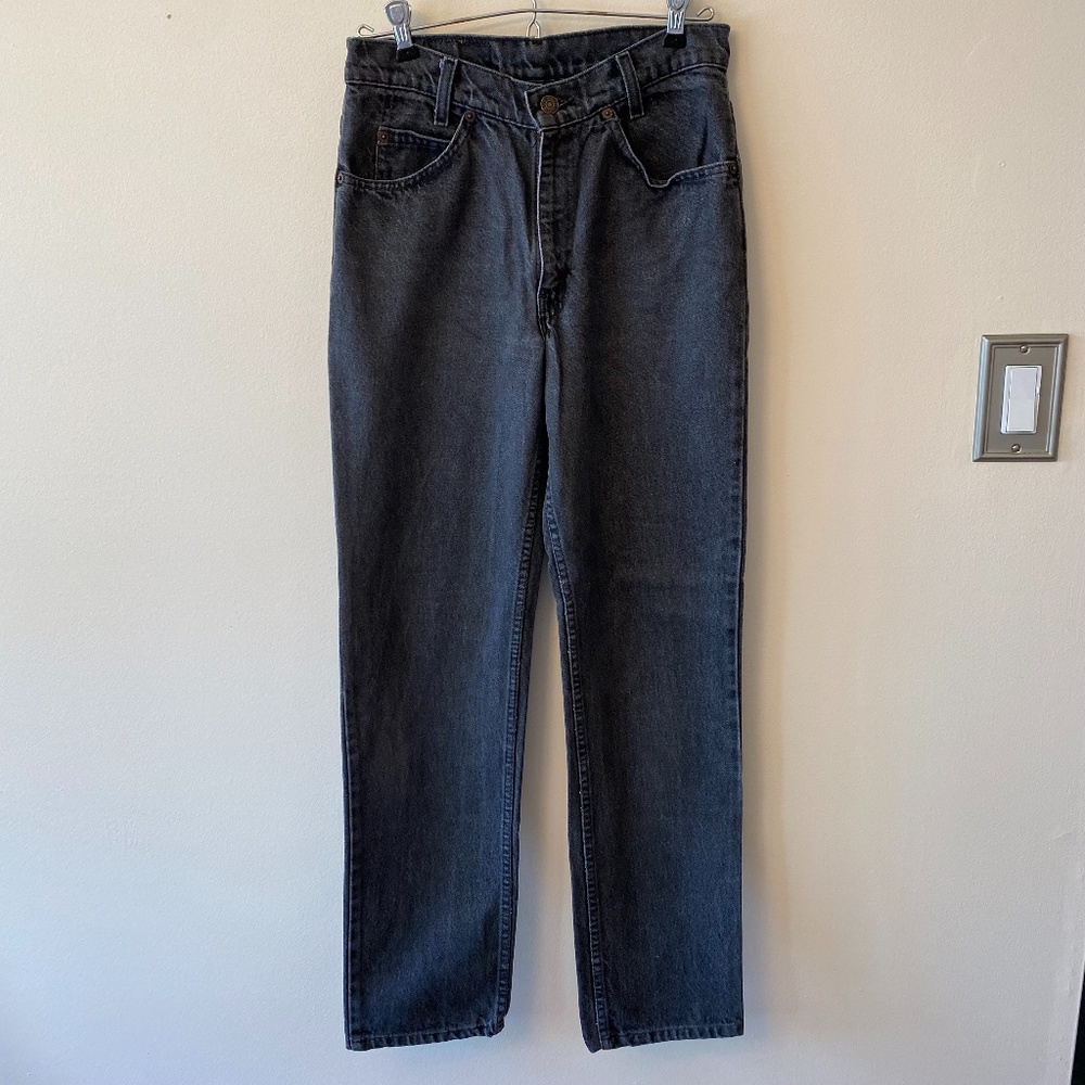 Vintage Levi Faded Black Jeans 506 Student Cut Str